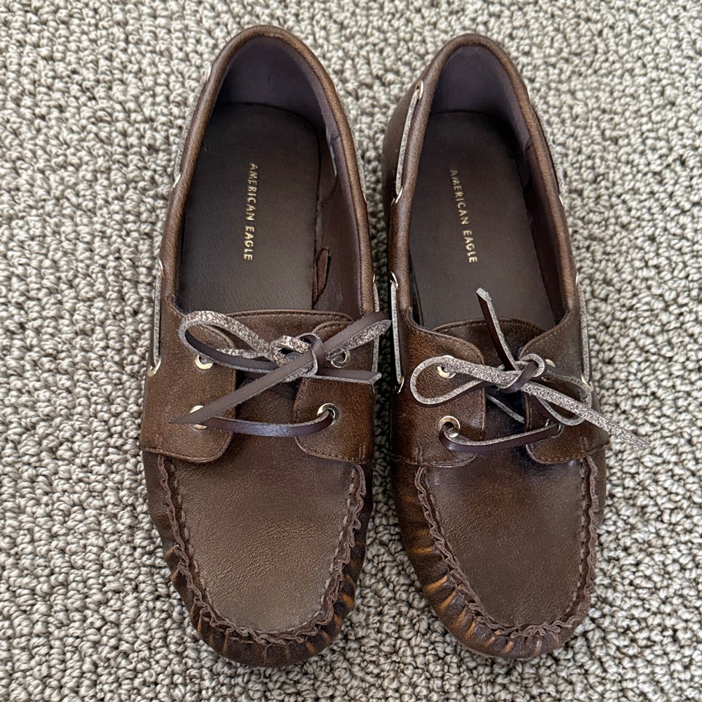 American Eagle Outfitters Brown Leather Loafers